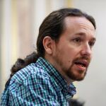 El secretario general de Podemos, Pablo Iglesias. Foto. Efe /Emilio Naranjo
