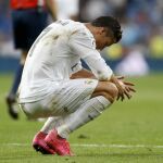 Cristiano Ronaldo durante el partido ante el Málaga.