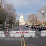 Las medidas de seguridad se han reforzado en los alrededores del Capitolio, donde tendrá lugar mañana el acto de investidura de Trump