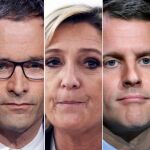 Imagen de los cinco candidatos a la presidencia gala