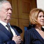 James Mattis y María Dolores de Cospedal, ayer, en Washington
