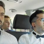 Wismichu (izda.) en un momento de 'Vosotros sois mi película'
