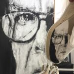 El lepero Emilio Fornieles recrea su serie «Pintores con letra grande» en «Gigantes sobre esparto»