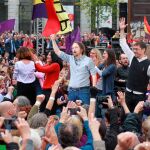 Pablo Iglesias en su primer mitin de precampaña