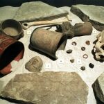 Restos de la civilización maya exhibidos en una exposición