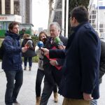 El extesorero del PP Luis Bárcenas llega a los Juzgados de Plaza de Castilla, donde declara hoy de nuevo en calidad de testigo ante la titular del juzgado de instrucción número 32 de Madrid en la causa que investiga el borrado de los discos duros que éste usaba en la sede del partido en la calle de Génova.