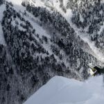 Imagen de la competición en la espectacular Hakuba