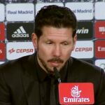 El argentino Diego Simeone durante la rueda de prensa