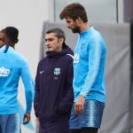 Piqué, con Valverde