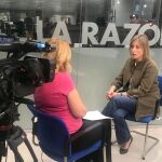 Alejandra Serrano en un momento de la entrevista