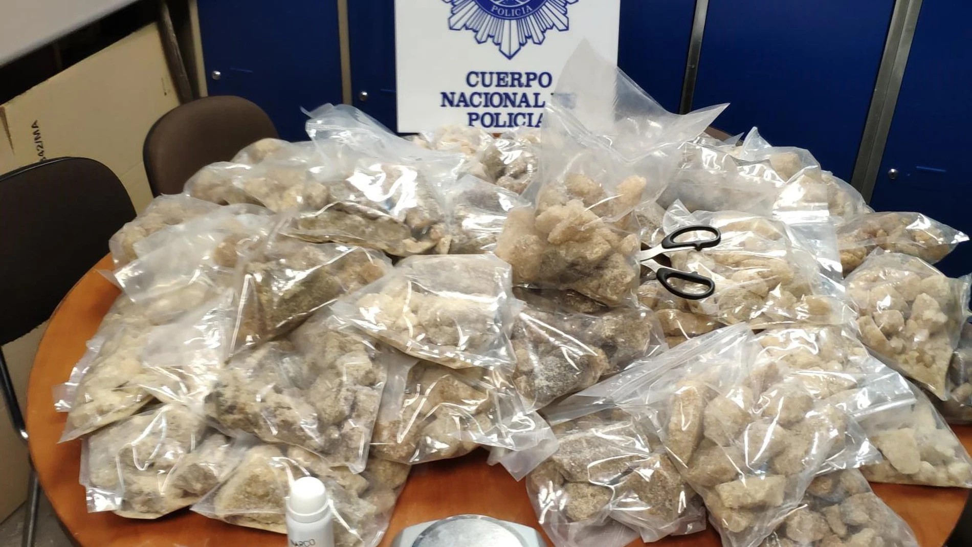 Alijo de drogas sintéticas, MDMA, incautado en una de los dos operaciones llevadas a cabo hoy por la Policía Nacional