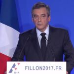François Fillon durante la rueda de prensa que ha ofrecido hoy.