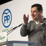 Juanma Moreno, ayer en Málaga