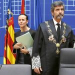 Carlos Lesmes y Pilar de la Oliva, en Valencia, en una imagen de archivo