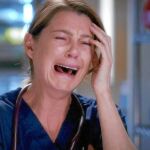 La protagonista de «Anatomía de Grey», Ellen Pompeo, en uno de los momentos más dramáticos de la serie