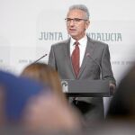 El portavoz del Gobierno andaluz, Miguel Ángel Vázquez, ayer tras la celebración del Consejo de Gobierno