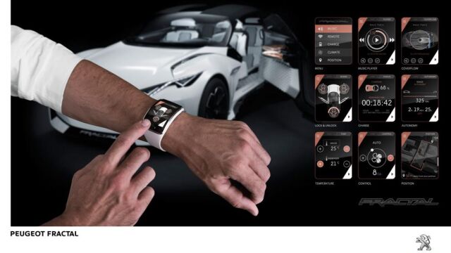 El coche está conectado con el conductor mediante un reloj Samsung Gear S.