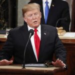 El presidente Donald Trump durante su discurso