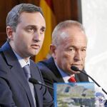 El presidente de la Diputación de Alicante, César Sánchez, durante la presentación de las Rutas Azules
