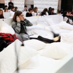 El patio interior de La Casa Encendida durante presentación del ciclo de conferencias "La revolución de los espacios"/Foto: Cristina Bejarano