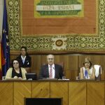 El presidente del Parlamento, ayer (Foto: Manuel Olmedo)