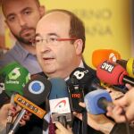 Iceta, en una imagen de archivo, colocó ayer en el alambre la coalición de gobierno que el PSC mantiene con BComú en el Ayuntamiento de Barcelona