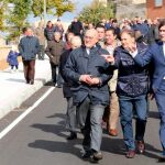 El consejero Suárez-Quiñones, visita la variante de la VA-515 en Castromonte junto a Jesús Julio Carnero y Heliodoro de la Iglesia