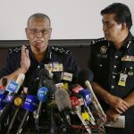 El subdirector de la Policía de Malasia, Noor Rashid Ibrahim, durante la rueda de Prensa.