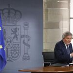El portavoz del Gobierno, Íñigo Méndez de Vigo, durante la rueda de prensa posterior a la reunión del Consejo de Ministros