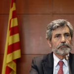 El presidente del Tribunal Supremo y del Consejo General del Poder Judicial (CGPJ), Carlos Lesmes, presidió este mediodía en Barcelona el acto de apertura del curso académico de la Escuela Judicial