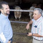 El secretario general del PSCyL, Luis Tudanca, visita la localidad vallisoletana de Pollos