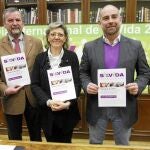 Los organizadores de la iniciativa, ayer, durante la presentación de los actos