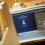 Un escaño durante la votación de ayer en el Congreso de los Diputados