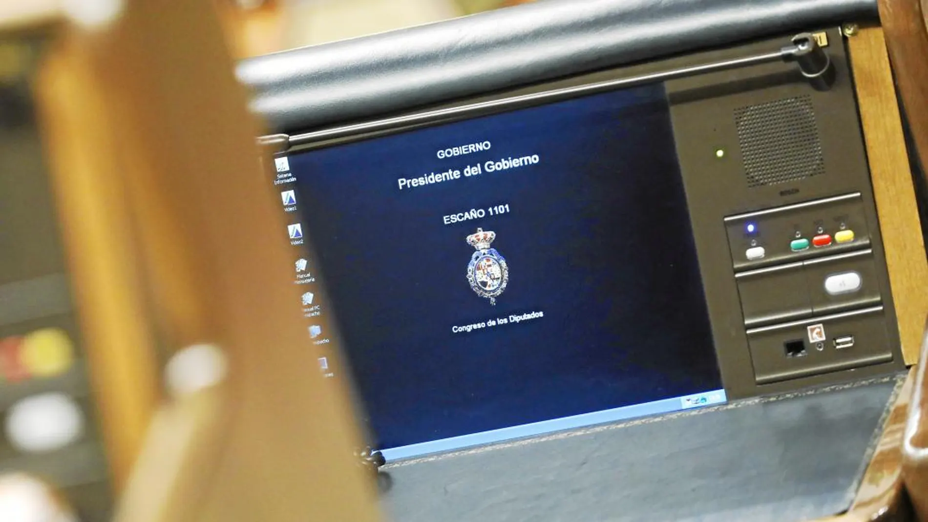 Un escaño durante la votación de ayer en el Congreso de los Diputados