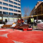 Ejemplo de uno de los colegios que gana espacio gracias a un chaflán de l'Eixample