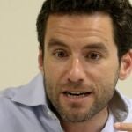El presidente del PP de Guipuzcoa, Borja Sémper, durante un desayuno con los medios de comunicación hoy en San Sebastián