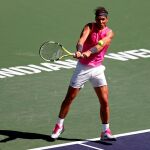 Rafael Nadal, durante el partido eliminatorio de hoy