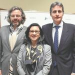 En la imagen, de izquierda a derecha, los doctores Philippe Courtet, María Oquendo y Enrique Baca