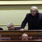 El diputado de ERC Joan Tardá, durante su toma de posesión como parlamentario del Congreso.
