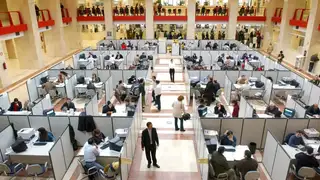 La oficina de la Delegación de Hacienda de Guzmán el Bueno, en Madrid La oficina de la Delegación de Hacienda de Guzmán el Bueno, en Madrid