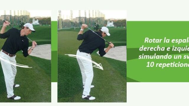 Ejercicios de calentamiento para jugadores de golf