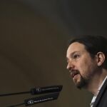 El secretario general de Podemos, Pablo Iglesias