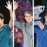 Federer, Nadal y Djokovic, el "Big 3", la gran batalla de la historia del tenis