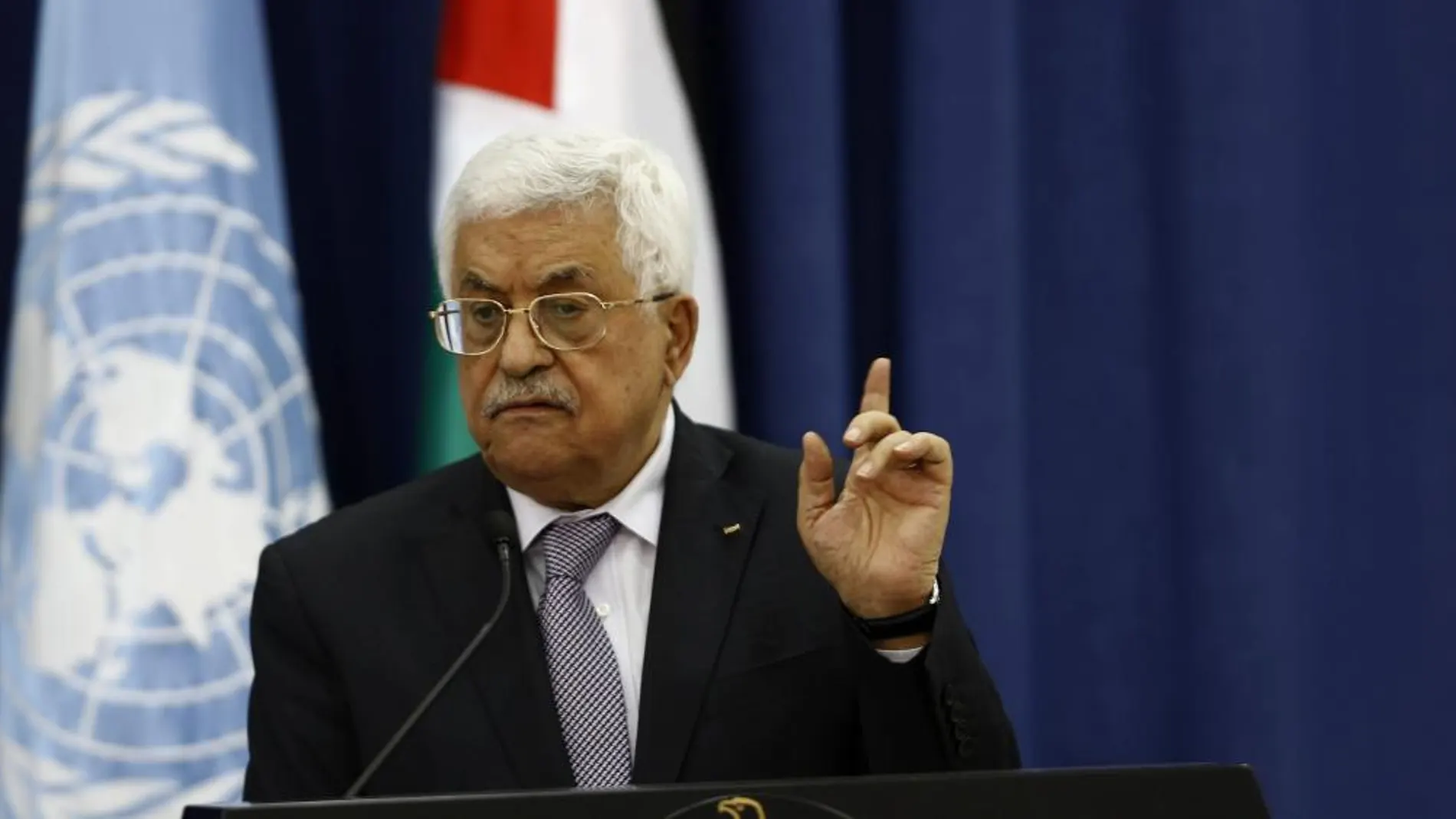 El presidente palestino, Mahmud Abás