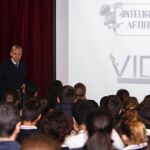 Un momento de la conferencia que acogió ayer el colegio San José (Las Mercedarias) de Sevilla