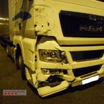 Imagen del camión accidentado