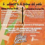 Proetarras y separatistas Cartel que recoge los actos celebrados por el movimiento juvenil Arran, de la CUP, con el grupo de solidaridad internacionalista Askapena, de la izquierda abertzale. También se han celebrado frecuentes encuentros entre Arran y las juventudes de Ernai, del entorno de la banda terrorista ETA