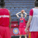 Alba Torrens, durante el último entrenamiento antes de la semifinal
