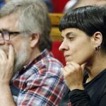 Los diputados de la CUP, Anna Gabriel y Joan Garriga, en una imagen de archivo