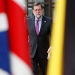 Mariano Rajoy hoy, en el Consejo Europeo extraordinario celebrado en Bruselas.